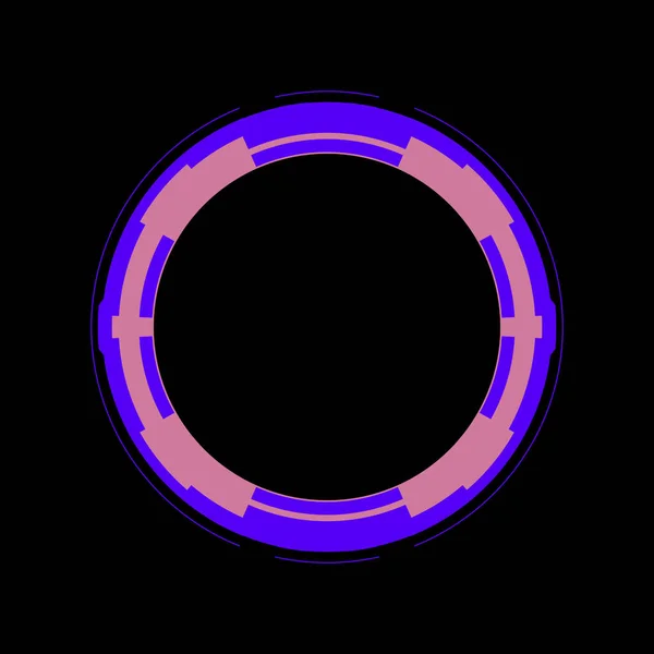 Futurisztikus Kör Alakú Hud Interfész Elem Absztrakt Kör Geometriai Háttér — Stock Fotó