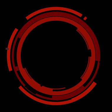 Fütürist dairesel gövde arayüzü elementi. Soyut çember geometrik arkaplan. Dijital teknolojinin grafiksel çizimi.