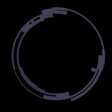 Fütürist dairesel gövde arayüzü elementi. Soyut çember geometrik arkaplan. Dijital teknolojinin grafiksel çizimi.