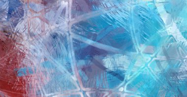 Soyut arkaplanda pürüzlü fırça darbeleri. Fırça boyası. Renkli boya darbeleri. Eşsiz duvar sanatı. Tuvaldeki modern sanat. Renkli çağdaş sanat eserleri.