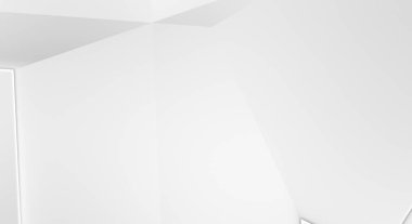 Beyaz 3d geometrik arka plan. Fütürist şablon. Karanlık elementleri olan birinci sınıf soyut duvar kâğıdı. Zarif bir zemin. Lüks minimalist tasarım. Poster, broşür, sunum için tasarım.