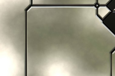 Üç boyutlu metalik doku. Uzay gemisi desenli yüzey. Aydınlık ve karanlık paneller. Fütürist soyut duvar kağıdı. Geometrik teknolojik yansıtıcı arkaplan.