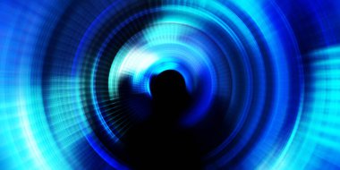 Parlayan neon ışıkları. Parlak sunum tasarım şablonu. Fotoğraf makinesi konsepti. Soyut arkaplan. Dönen ışık ışınları. Hareketli kavramsal duvar kağıdı. Grafik dijital illüstrasyon. 