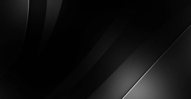 Siyah kıvrımlı yüzey. 3 boyutlu illüstrasyon. Soyut fütüristik geçmiş. Minimalist geometrik kapak tasarımı. Çarpık siyah çizgiler. Lüks dokuma duvar kağıdı. Zarif arkaplan.