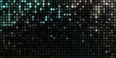 Parlayan ışıklar siyah arka planda parti izleri. Sahne veya stadyum ışıklarının dijital illüstrasyonu. Parlak desenli duvar kağıdı. Sahne ışıkları ile renkli ışıkların ihtişamlı arkaplanı.