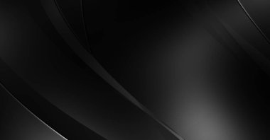 Siyah kıvrımlı yüzey. 3 boyutlu illüstrasyon. Soyut fütüristik geçmiş. Minimalist geometrik kapak tasarımı. Çarpık siyah çizgiler. Lüks dokuma duvar kağıdı. Zarif arkaplan.