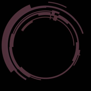 Fütürist dairesel gövde arayüzü elementi. Soyut çember geometrik arkaplan. Dijital teknolojinin grafiksel çizimi.