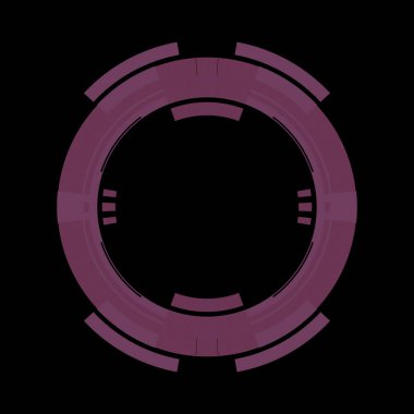 Fütürist dairesel gövde arayüzü elementi. Soyut çember geometrik arkaplan. Dijital teknolojinin grafiksel çizimi.