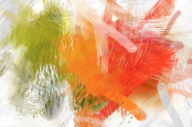 Soyut arkaplanda pürüzlü fırça darbeleri. Fırça boyası. Renkli boya darbeleri. Eşsiz duvar sanatı. Tuvaldeki modern sanat. Renkli çağdaş sanat eserleri.