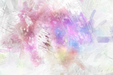 Soyut arkaplanda pürüzlü fırça darbeleri. Fırça boyası. Renkli boya darbeleri. Eşsiz duvar sanatı. Tuvaldeki modern sanat. Renkli çağdaş sanat eserleri.