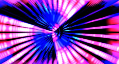 Siyah arkaplanda dönen ışık gösterisi. Lüks çizgiler. Parlak kıvrımlı duvar kağıdı. Uzay tüneli. Dönen ışık çemberi ya da maytap izi. Parlak konsept çizimi.