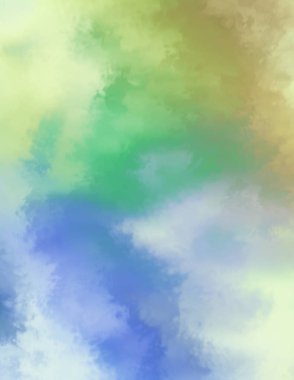 Modern fırça darbeleri. Poster, duvar sanatı, afiş, kart, kitap kapağı veya ambalaj için rahatlatıcı kompozisyonun yumuşak renkli çizimi. Pastel renklerle suluboya. 