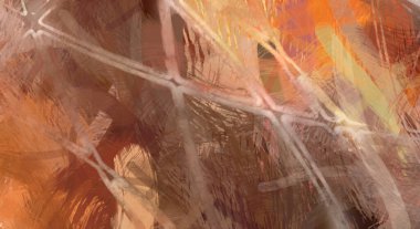 Soyut arkaplanda pürüzlü fırça darbeleri. Fırça boyası. Renkli boya darbeleri. Eşsiz duvar sanatı. Tuvaldeki modern sanat. Renkli çağdaş sanat eserleri.