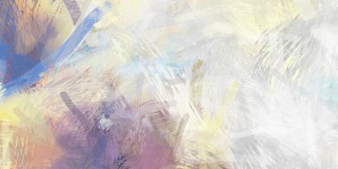 Soyut arkaplanda pürüzlü fırça darbeleri. Fırça boyası. Renkli boya darbeleri. Eşsiz duvar sanatı. Tuvaldeki modern sanat. Renkli çağdaş sanat eserleri.