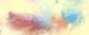Modern fırça darbeleri. Poster, duvar sanatı, afiş, kart, kitap kapağı veya ambalaj için rahatlatıcı kompozisyonun yumuşak renkli çizimi. Pastel renklerle suluboya. 