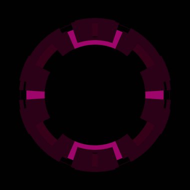 Fütürist dairesel gövde arayüzü elementi. Soyut çember geometrik arkaplan. Dijital teknolojinin grafiksel çizimi.