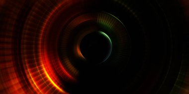 Parlayan neon ışıkları. Parlak sunum tasarım şablonu. Fotoğraf makinesi konsepti. Soyut arkaplan. Dönen ışık ışınları. Hareketli kavramsal duvar kağıdı. Grafik dijital illüstrasyon. 
