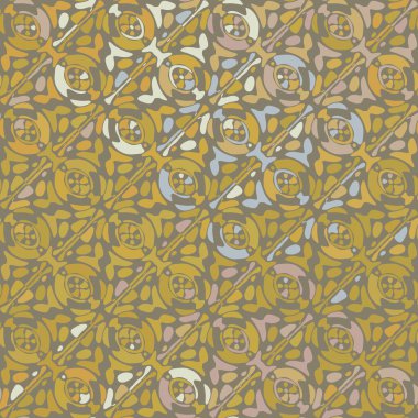 Yaratıcı karalama sanatı farklı şekil ve dokulara sahip kusursuz desen. Kolaj. Sanatsal arka plan. Soyut duvar kağıdı. Dekoratif hippi fayansları.