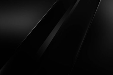 Geometrik katmanlı 3 boyutlu siyah arkaplan. Soyut koyu fütüristik duvar kağıdı. Zarif, parlak çizgili arka plan. Poster, broşür, sunum ve web sitesi için geometrik şablon tasarımı.