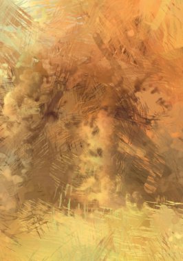 Soyut arkaplanda pürüzlü fırça darbeleri. Fırça boyası. Renkli boya darbeleri. Eşsiz duvar sanatı. Tuvaldeki modern sanat. Renkli çağdaş sanat eserleri.