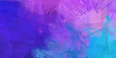 Soyut arkaplanda pürüzlü fırça darbeleri. Fırça boyası. Renkli boya darbeleri. Eşsiz duvar sanatı. Tuvaldeki modern sanat. Renkli çağdaş sanat eserleri.