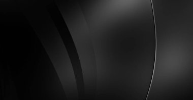 Siyah kıvrımlı yüzey. 3 boyutlu illüstrasyon. Soyut fütüristik geçmiş. Minimalist geometrik kapak tasarımı. Çarpık siyah çizgiler. Lüks dokuma duvar kağıdı. Zarif arkaplan.
