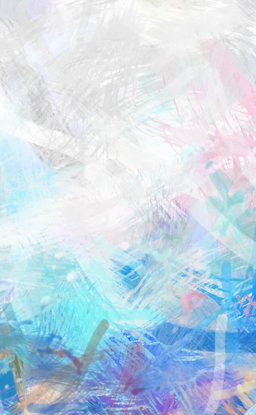 Soyut arkaplanda pürüzlü fırça darbeleri. Fırça boyası. Renkli boya darbeleri. Eşsiz duvar sanatı. Tuvaldeki modern sanat. Renkli çağdaş sanat eserleri.