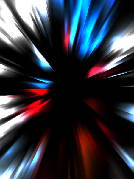 Dynamic Rays Light Isolated Black Background Graphic Illustration Glowing Colorful — ストック写真