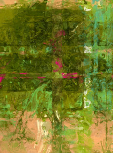 Kaotisk Målning Borstad Målad Abstrakt Bakgrund Uttrycksfull Borstad Målning Duk — Stockfoto