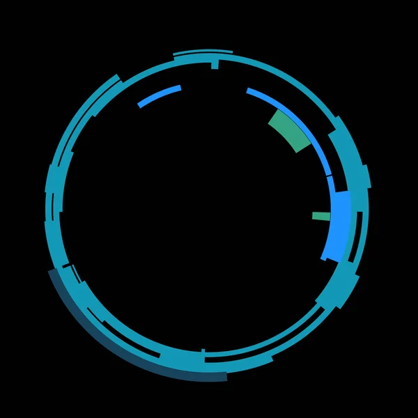 Futurisztikus Kör Alakú Hud Interfész Elem Absztrakt Kör Geometriai Háttér — Stock Fotó