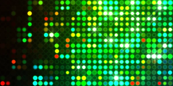 Parlak desenli duvar kağıdı. Sahne ışıkları olan renkli ışıkların ihtişamlı arkaplanı. Parlayan ışıklar siyah arka planda parti izleri. Sahne veya stadyum ışıklarının dijital illüstrasyonu. 