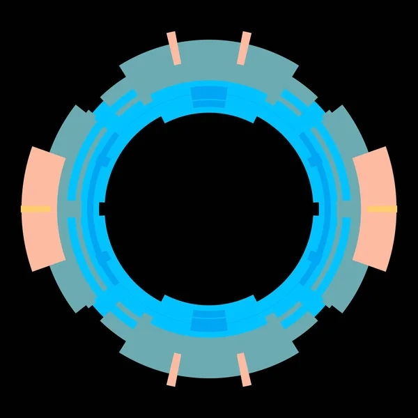 Futuristiska Cirkulära Hud Gränssnittet Element Abstrakt Cirkel Geometrisk Bakgrund Grafisk — Stockfoto