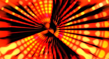 Siyah arkaplanda dönen ışık gösterisi. Lüks çizgiler. Parlak kıvrımlı duvar kağıdı. Uzay tüneli. Dönen ışık çemberi ya da maytap izi. Parlak konsept çizimi.