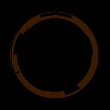 Fütürist dairesel gövde arayüzü elementi. Soyut çember geometrik arkaplan. Dijital teknolojinin grafiksel çizimi.