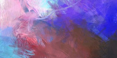 Soyut arkaplanda pürüzlü fırça darbeleri. Fırça boyası. Renkli boya darbeleri. Eşsiz duvar sanatı. Tuvaldeki modern sanat. Renkli çağdaş sanat eserleri.