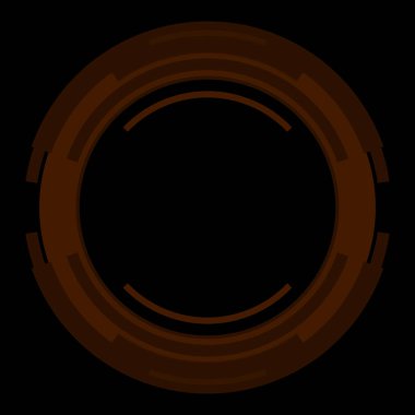 Fütürist dairesel gövde arayüzü elementi. Soyut çember geometrik arkaplan. Dijital teknolojinin grafiksel çizimi.