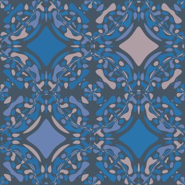 Soyut duvar kağıdı. Dekoratif hippi fayansları. Sanatsal arka plan. Yaratıcı karalama sanatı farklı şekil ve dokulara sahip kusursuz desen. Kolaj.