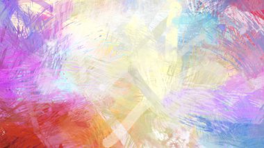 Soyut arkaplanda pürüzlü fırça darbeleri. Fırça boyası. Renkli boya darbeleri. Eşsiz duvar sanatı. Tuvaldeki modern sanat. Renkli çağdaş sanat eserleri.