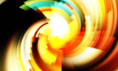 Dönen Işık gösterisi arka planı. Canlı renklerle donatılmış ruhani enerji girdabı. Renkli canlı hareket çizimi. Tanıtım geçmişi. Kutlama grafiği.