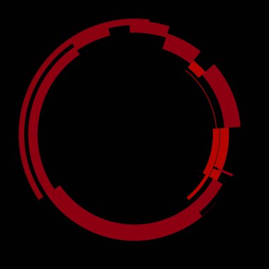 Fütürist dairesel gövde arayüzü elementi. Soyut çember geometrik arkaplan. Dijital teknolojinin grafiksel çizimi.