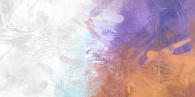 Soyut arkaplanda pürüzlü fırça darbeleri. Fırça boyası. Renkli boya darbeleri. Eşsiz duvar sanatı. Tuvaldeki modern sanat. Renkli çağdaş sanat eserleri.