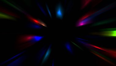 Parlayan yıldızın patlaması. Dinamik renkli arkaplan resmi. Parıldayan ışıklar duvar kağıdı. Tasarımınız için canlı şablon.
