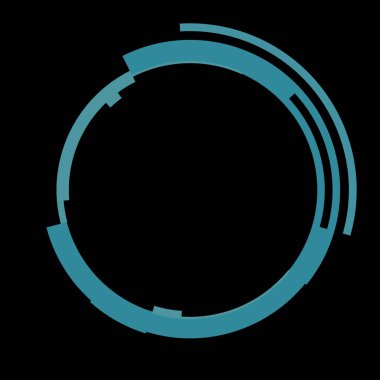 Fütürist dairesel gövde arayüzü elementi. Soyut çember geometrik arkaplan. Dijital teknolojinin grafiksel çizimi.