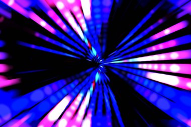 Siyah arkaplanda dönen ışık gösterisi. Lüks çizgiler. Parlak kıvrımlı duvar kağıdı. Uzay tüneli. Dönen ışık çemberi ya da maytap izi. Parlak konsept çizimi.