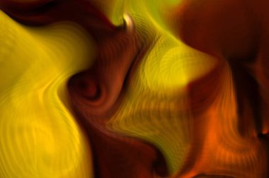 Hareketli girdapların soyut çizimi. Titreşimli renkli kıvrımların dönen akışı. Kıvrımlı ve kıvrımlı arka plan ve çizgiler. Garip duvar kâğıdı tasarımı. Dalgalanma arkaplanı.