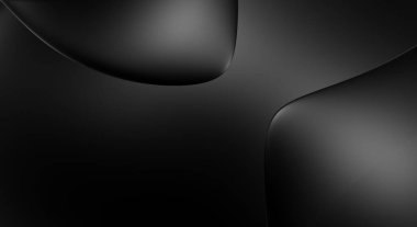 Web sitesi, poster, marka kimliği, broşür, sunum şablonu için lüks koyu bir arka plan. Dalgalı şekilli kaliteli tasarım. Dalgalanmalı soyut arkaplan. Pankart veya kapak tasarımı için dekorasyon.