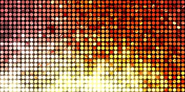 Parlayan ışıklar siyah arka planda parti izleri. Sahne veya stadyum ışıklarının dijital illüstrasyonu. Parlak desenli duvar kağıdı. Sahne ışıkları ile renkli ışıkların ihtişamlı arkaplanı.