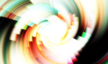 Dönen Işık gösterisi arka planı. Canlı renklerle donatılmış ruhani enerji girdabı. Renkli canlı hareket çizimi. Tanıtım geçmişi. Kutlama grafiği.