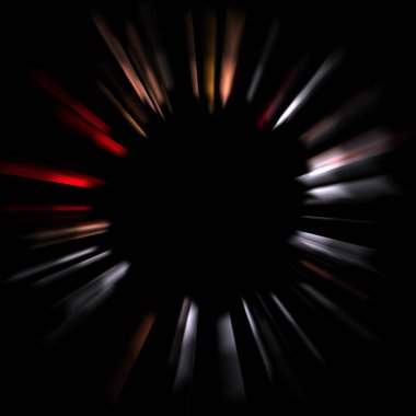 Canlı ve canlı ışık parlamalarının serin arkaplanı. Renkli parlak ışıklar patlama efektiyle görüntülenir. Parlak renkli arkaplan.