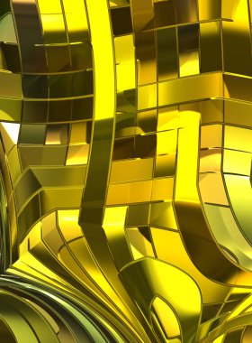 Metalik panel dokusunun 3 boyutlu çizimi. Renkli, parlak, soyut duvar kağıdı. Geometrik teknolojik parlak yansıtıcı arka plan. Yaratıcı parlak kavramsal arkaplan.